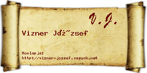 Vizner József névjegykártya